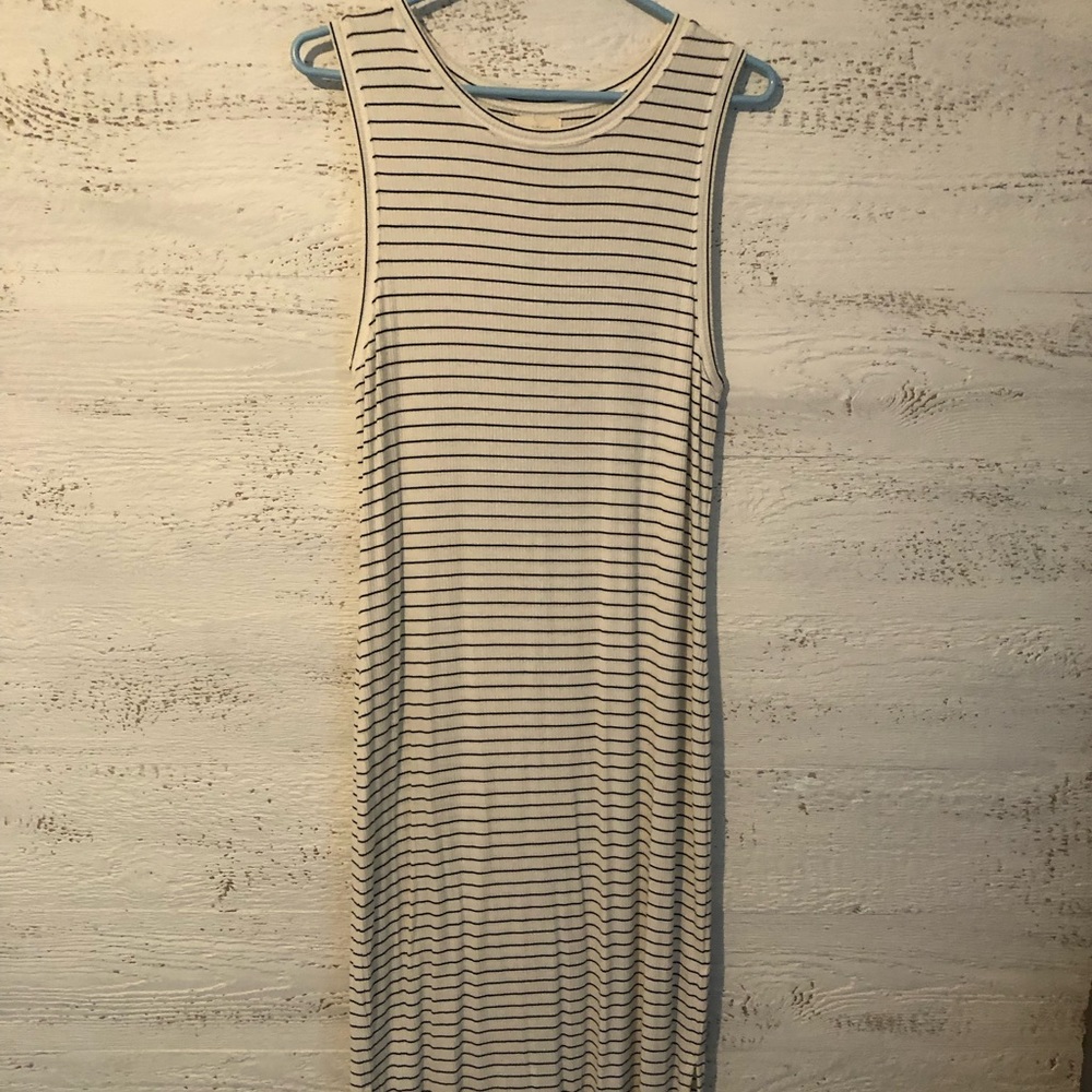 Thread and supply Andi ribbed midi striped tank dress.  Size L